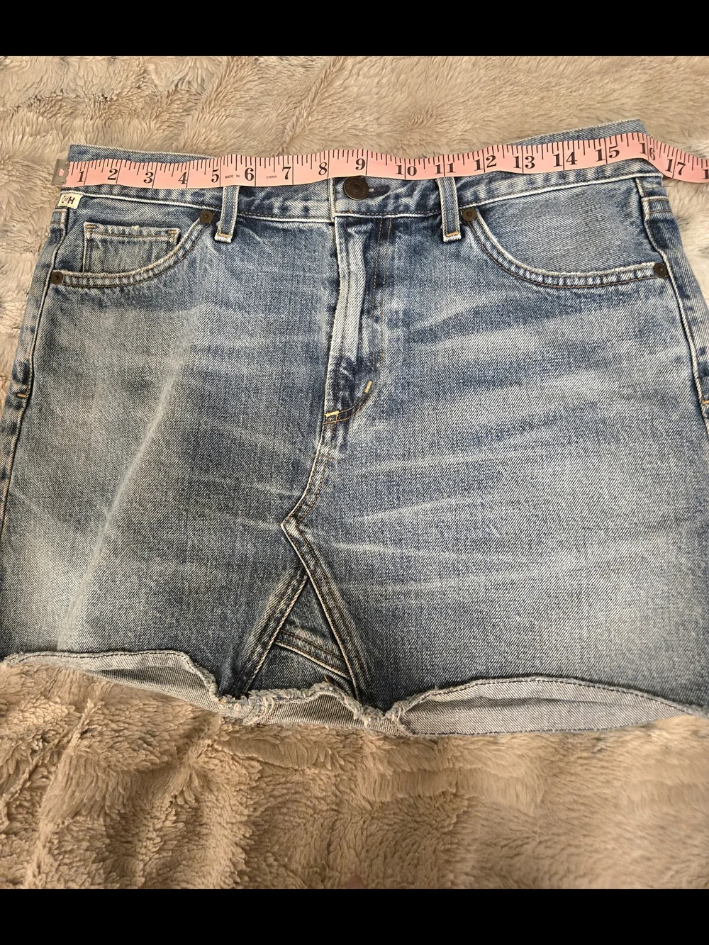 Citizens Of Humanity Premium Vintage Cut Off Denim Mini Skirt